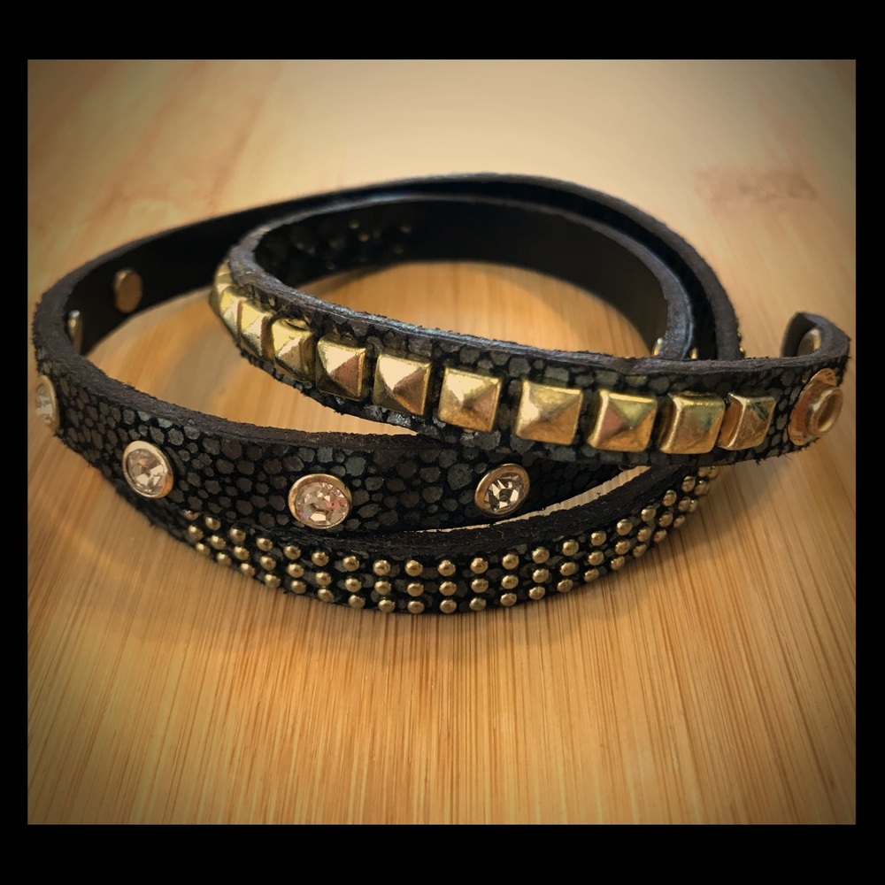 Brown Leather Wrap Bracelet